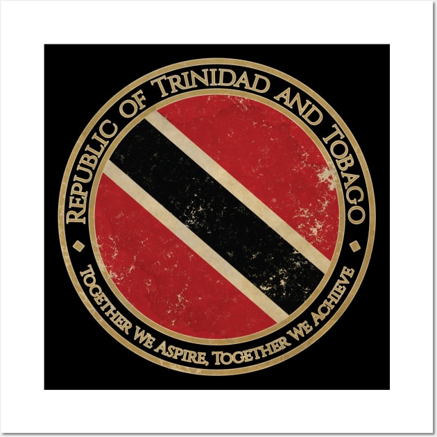 Vintage Republic of Trinidad and Tobago USA North America United States Flag Wall Art by DragonXX